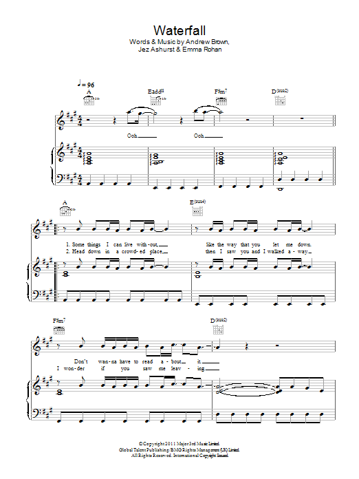 LAWSON Waterfall Sheet Music