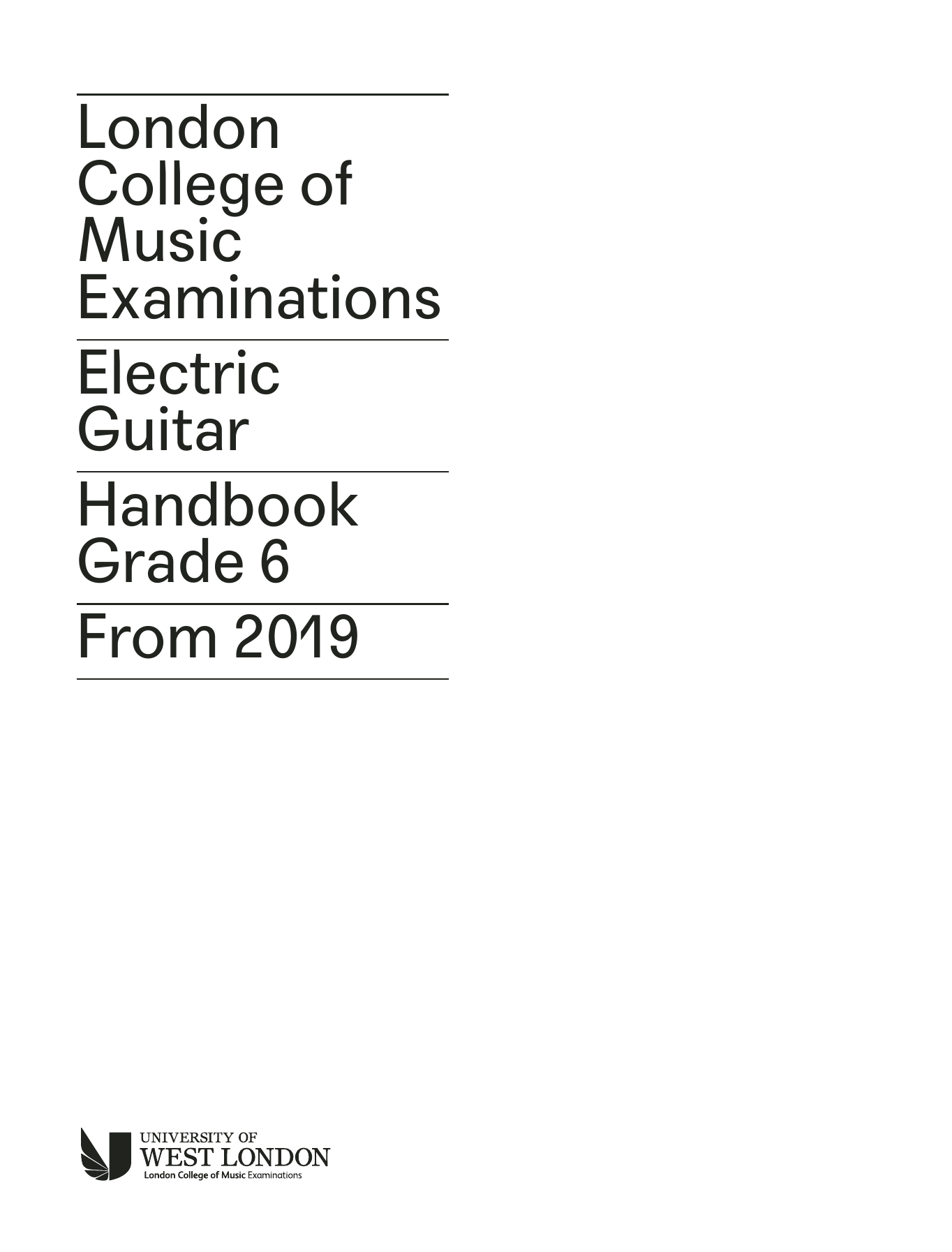 LCME LCME Electric Guitar Handbook 2019 - Grade 6 Sheet Music