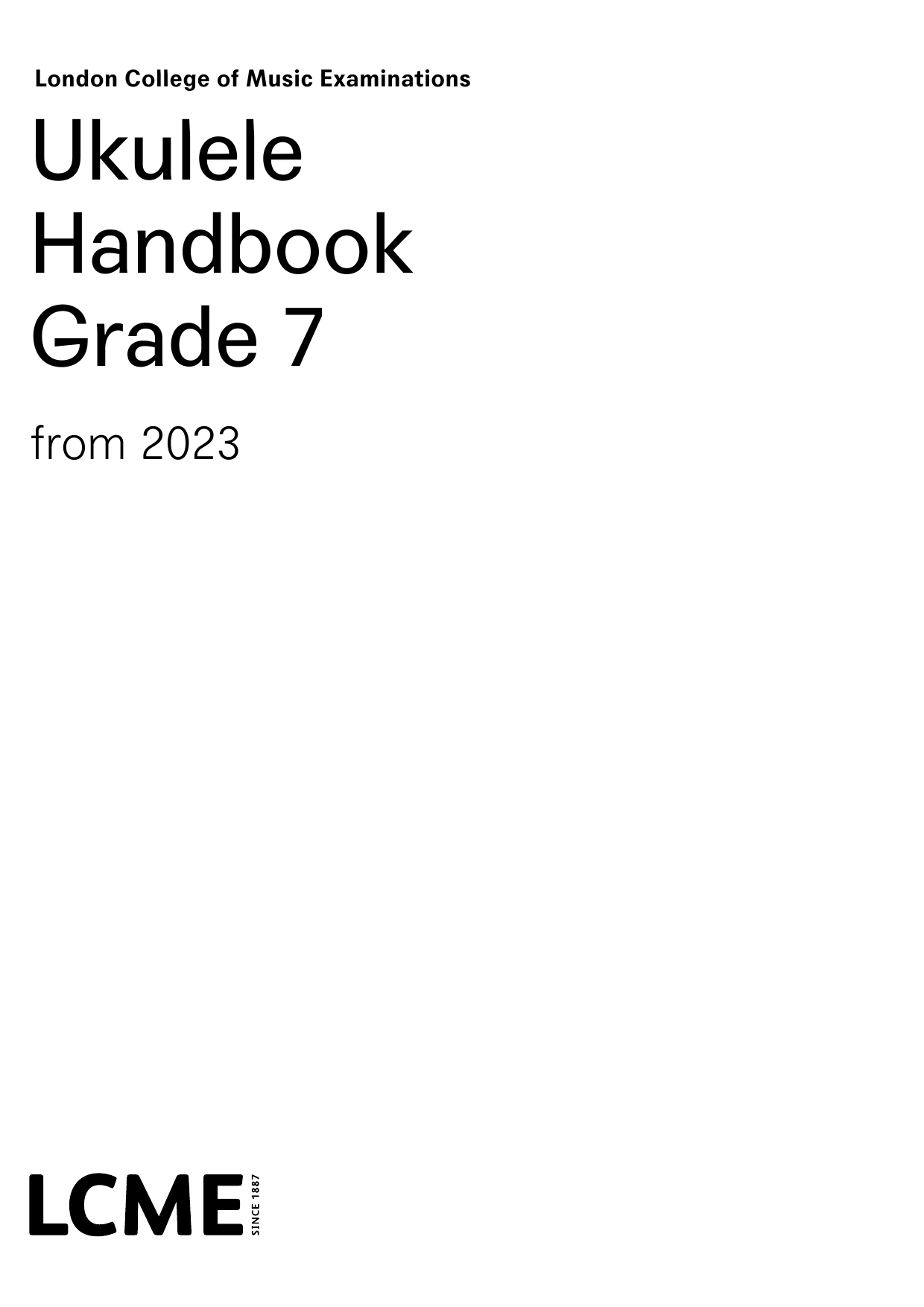 LCME LCME Ukulele Handbook Grade 7 Sheet Music