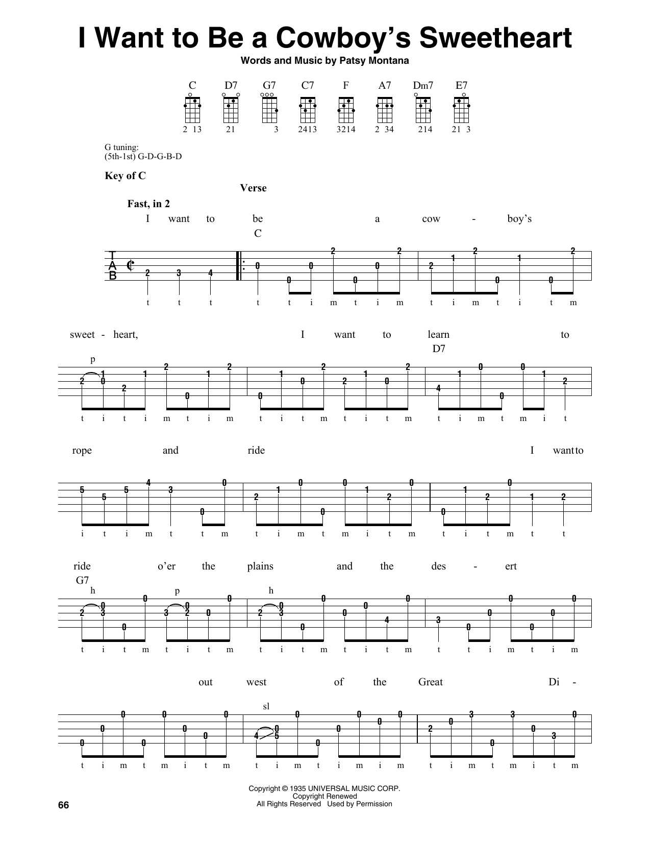 LeAnn Rimes I Want To Be A Cowboy's Sweetheart Sheet Music