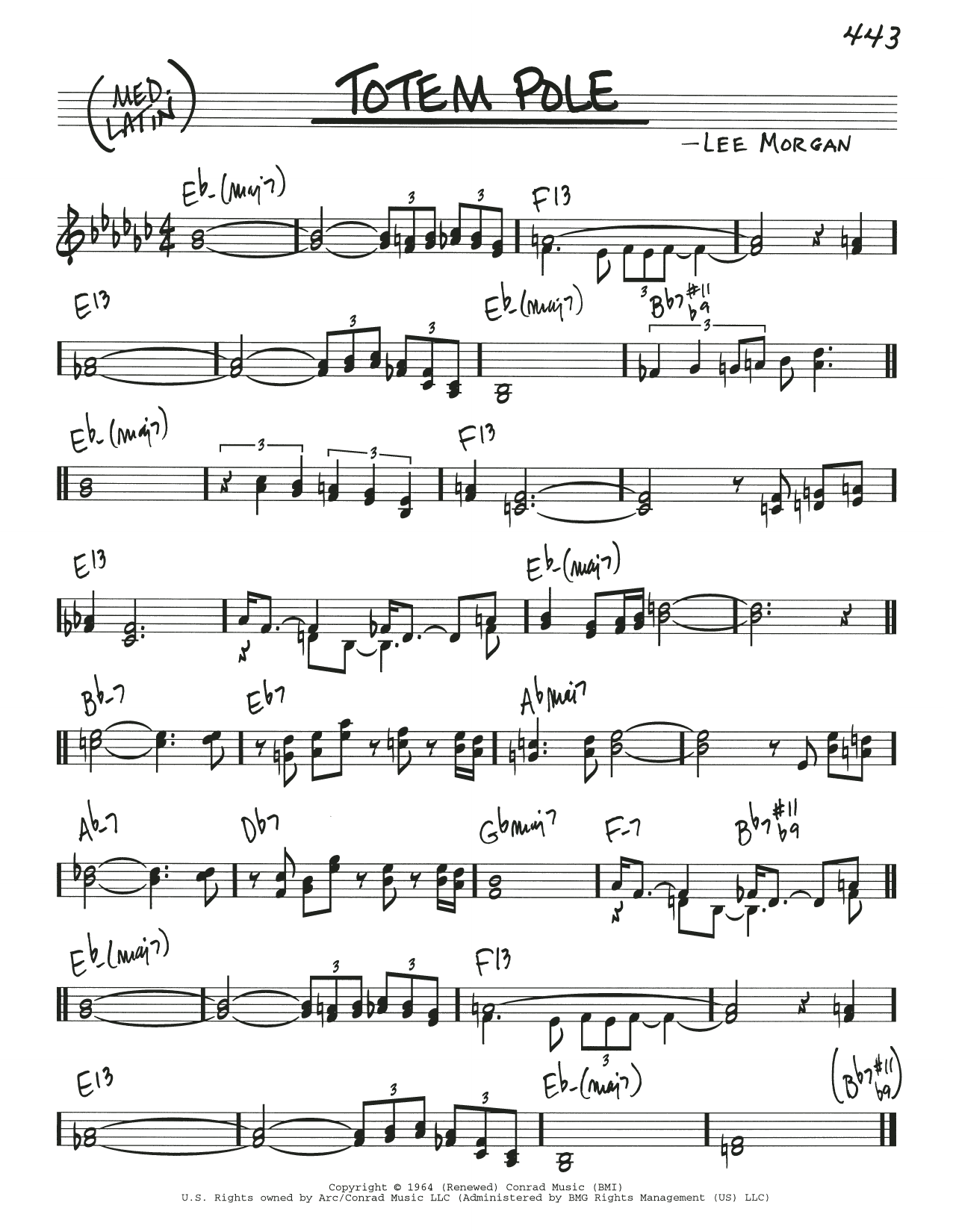 Lee Morgan Totem Pole Sheet Music