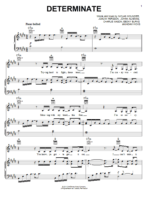 Lemonade Mouth (Movie) Determinate Sheet Music