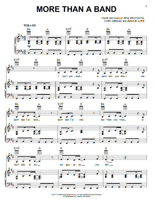 Lemonade Mouth (Movie) More Than A Band Sheet Music