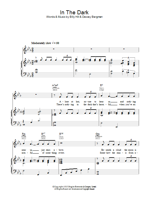 Lew Stone In The Dark Sheet Music