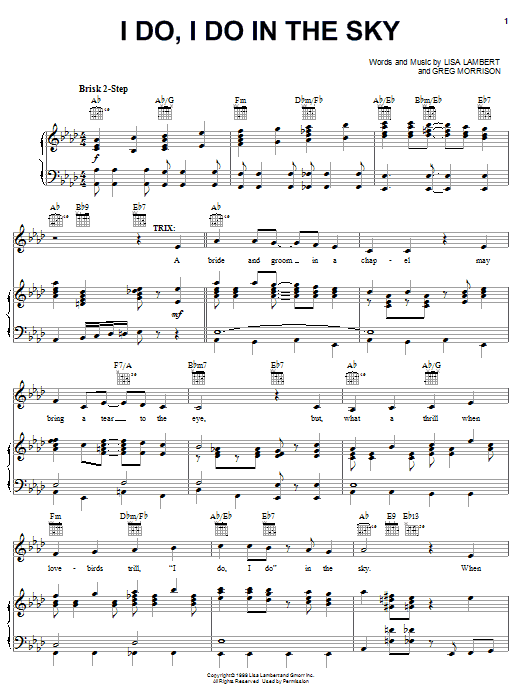 Lisa Lambert I Do, I Do In The Sky Sheet Music