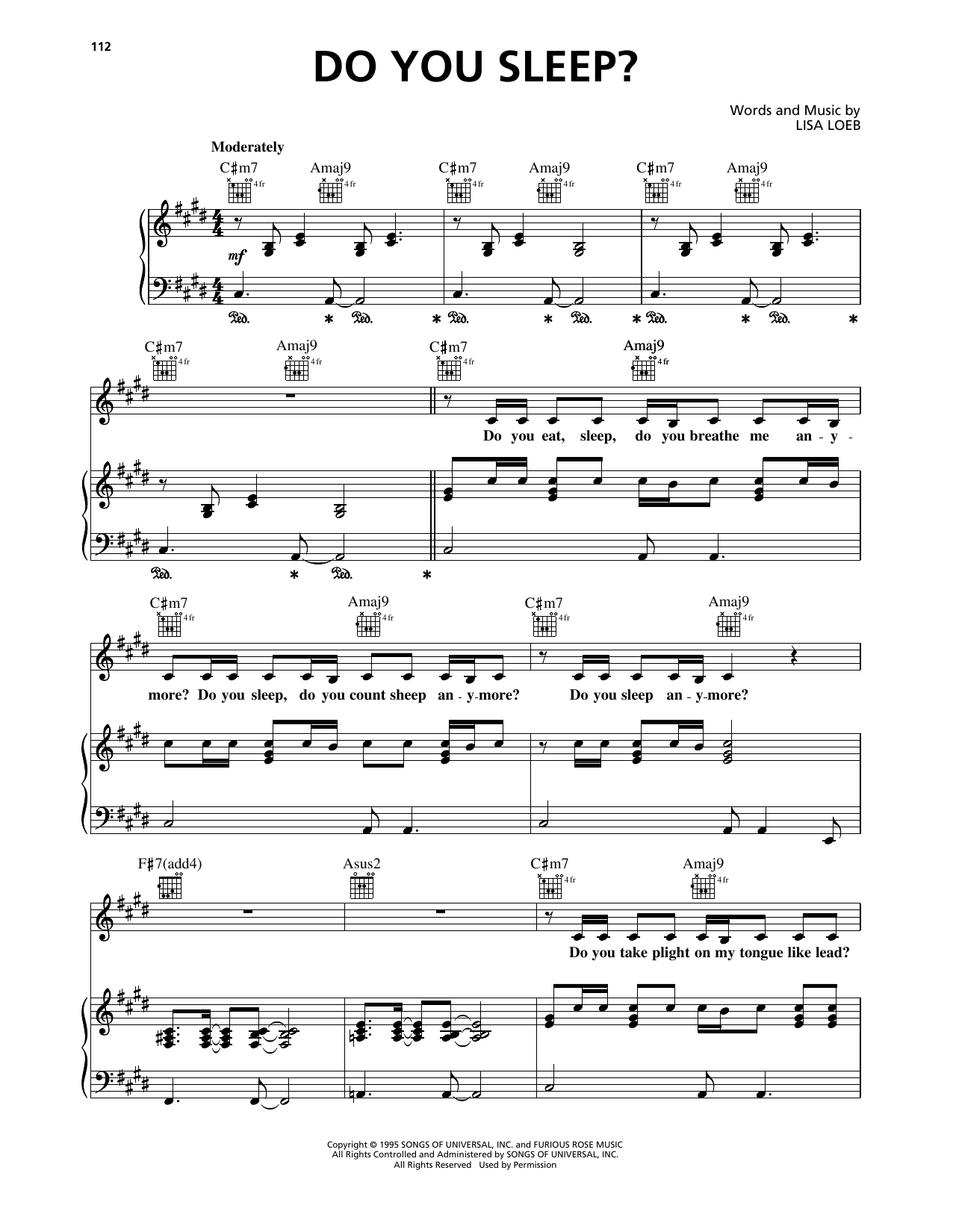 Lisa Loeb & Nine Stories Do You Sleep? Sheet Music