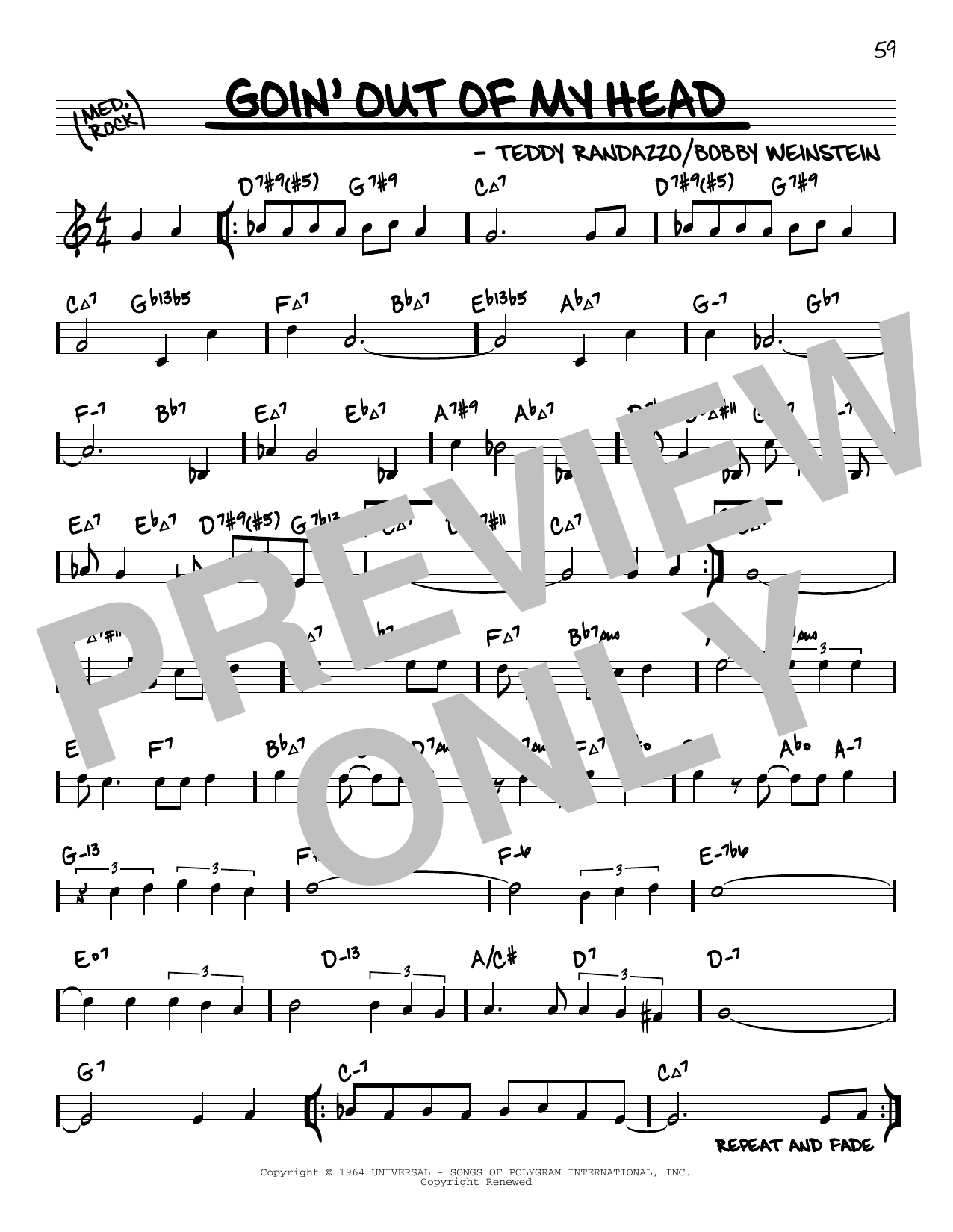 Little Anthony & The Imperials Goin' Out Of My Head (arr. David Hazeltine) Sheet Music