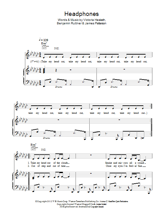 Little Boots Headphones Sheet Music