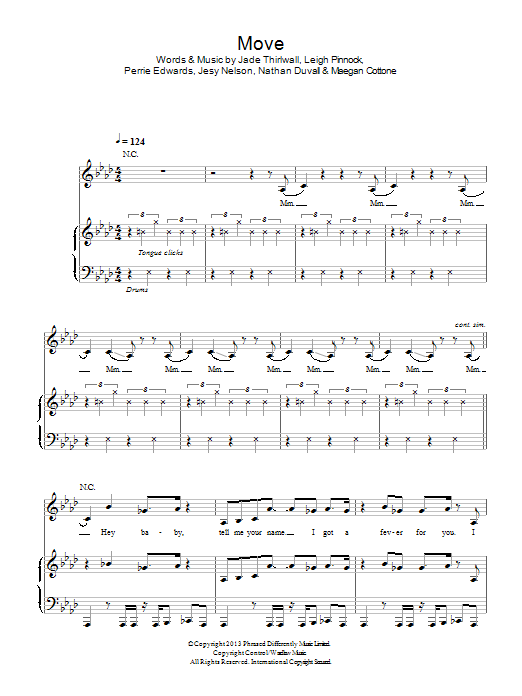 Little Mix Move Sheet Music