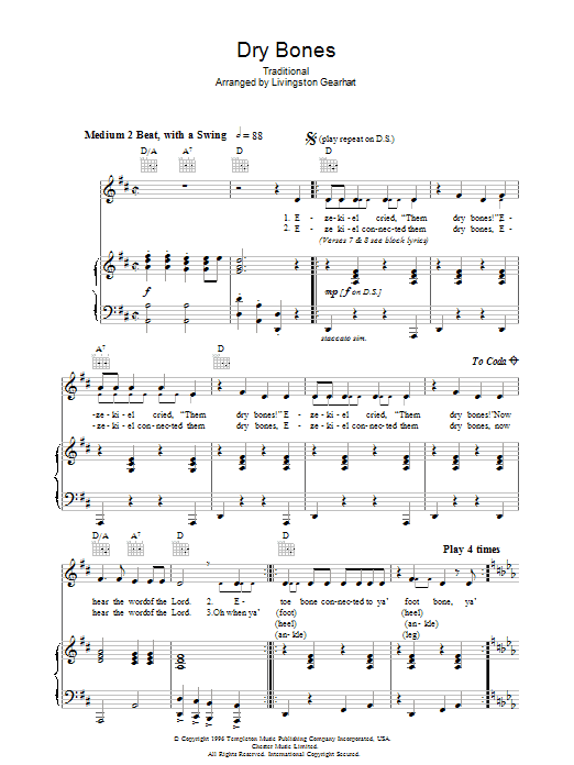 Livingston Gearhart Dry Bones Sheet Music