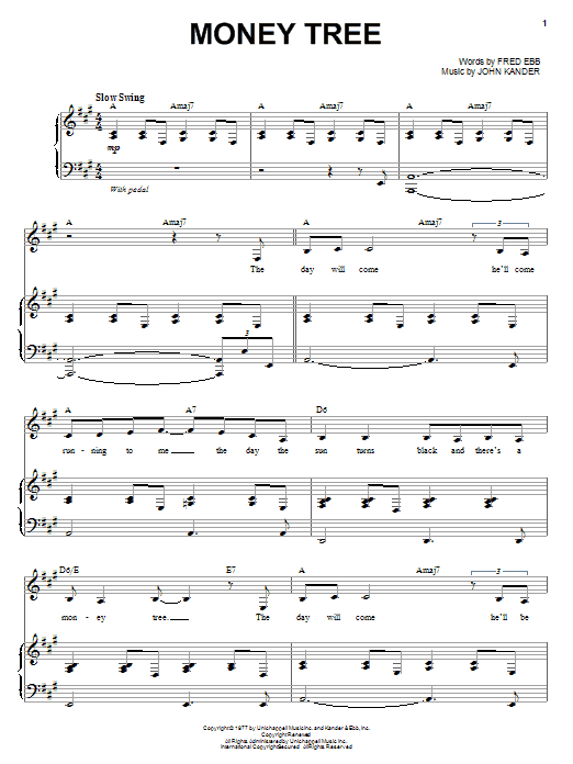 Liza Minnelli Money Tree Sheet Music
