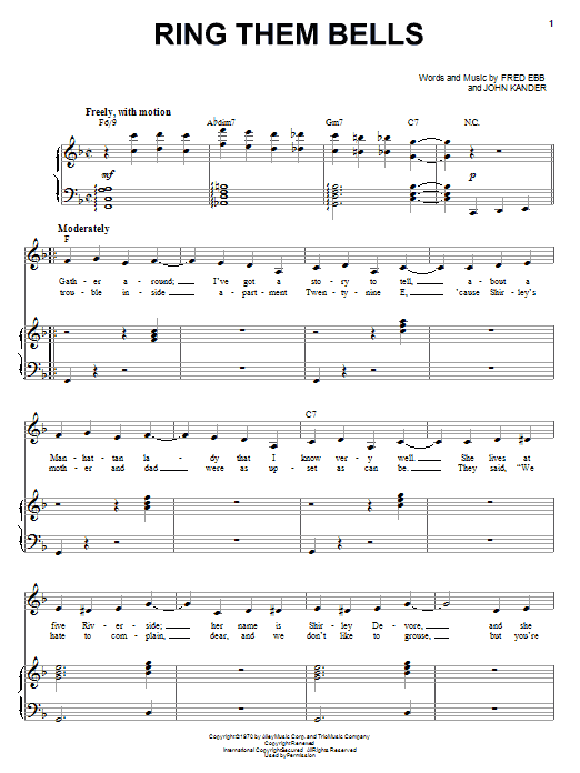 Liza Minnelli Ring Them Bells Sheet Music