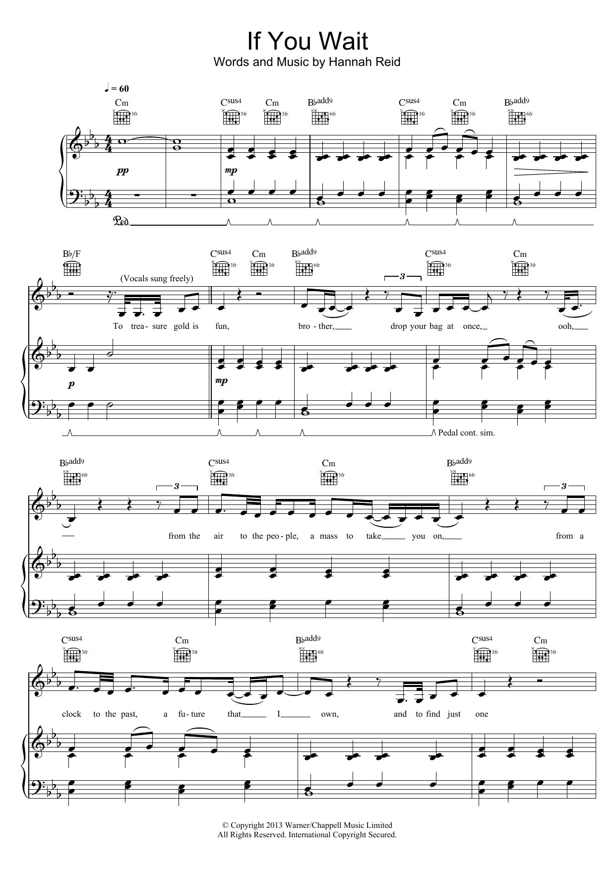 London Grammar If You Wait Sheet Music