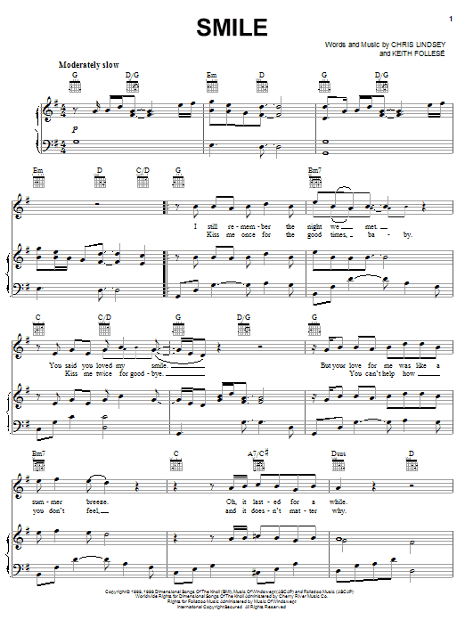 Lonestar Smile Sheet Music