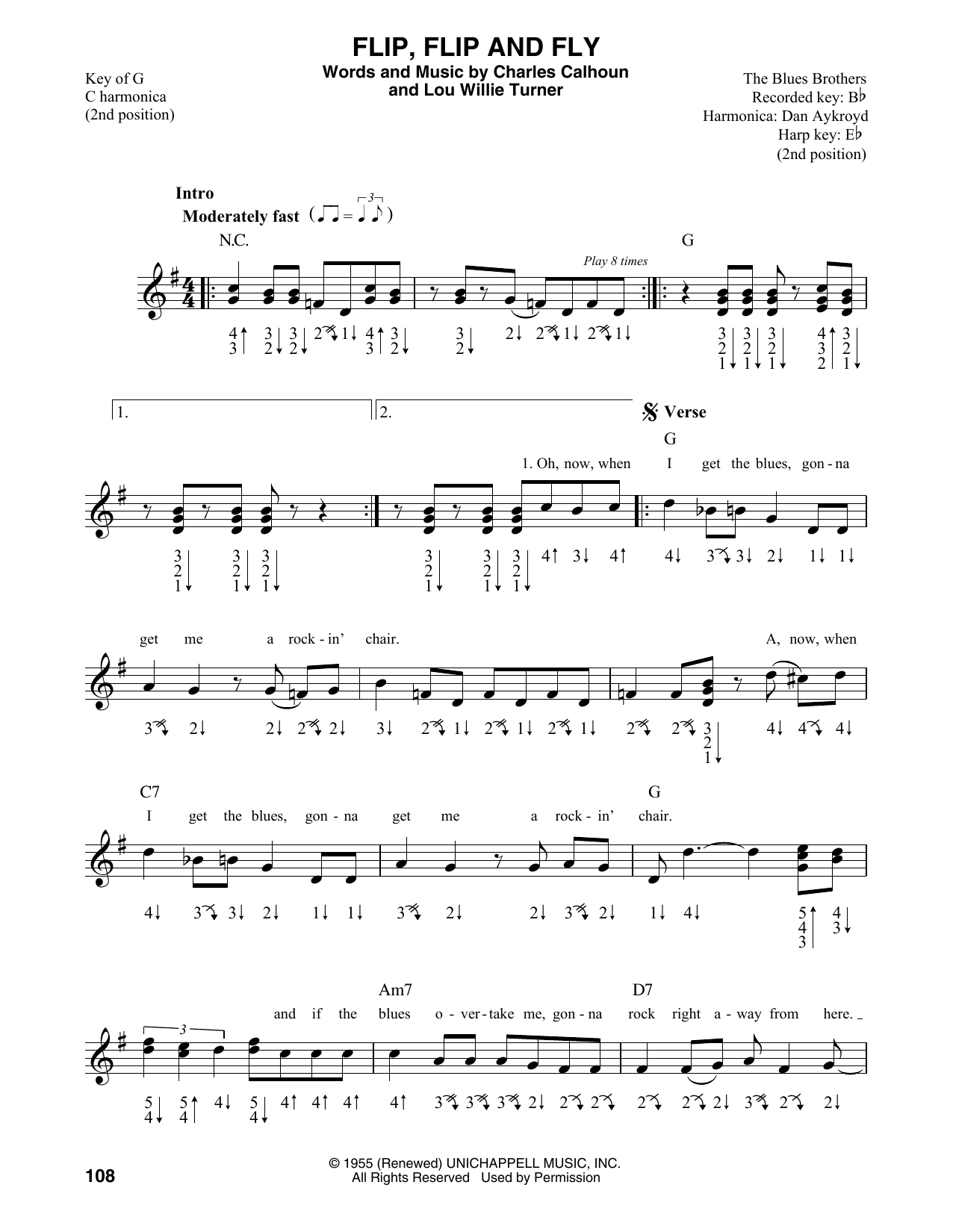 Lou Willie Turner Flip, Flop And Fly Sheet Music