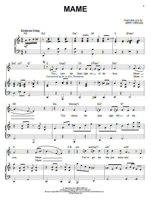 Louis Armstrong Mame Sheet Music