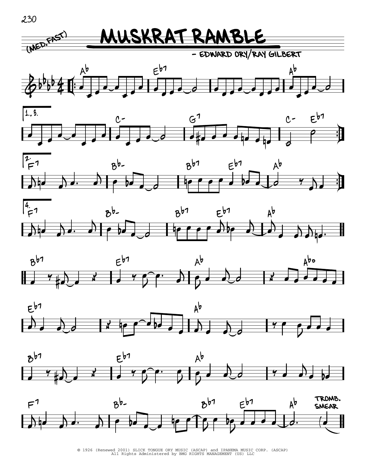 Louis Armstrong Muskrat Ramble (arr. Robert Rawlins) Sheet Music