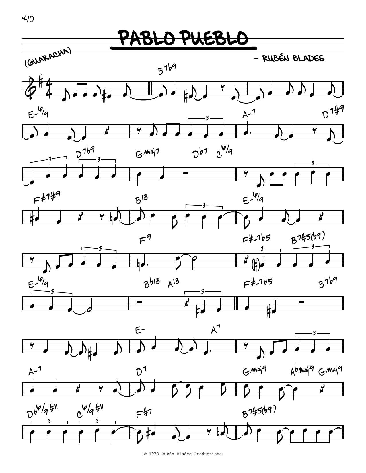 Louis Ortiz Pablo Pueblo Sheet Music