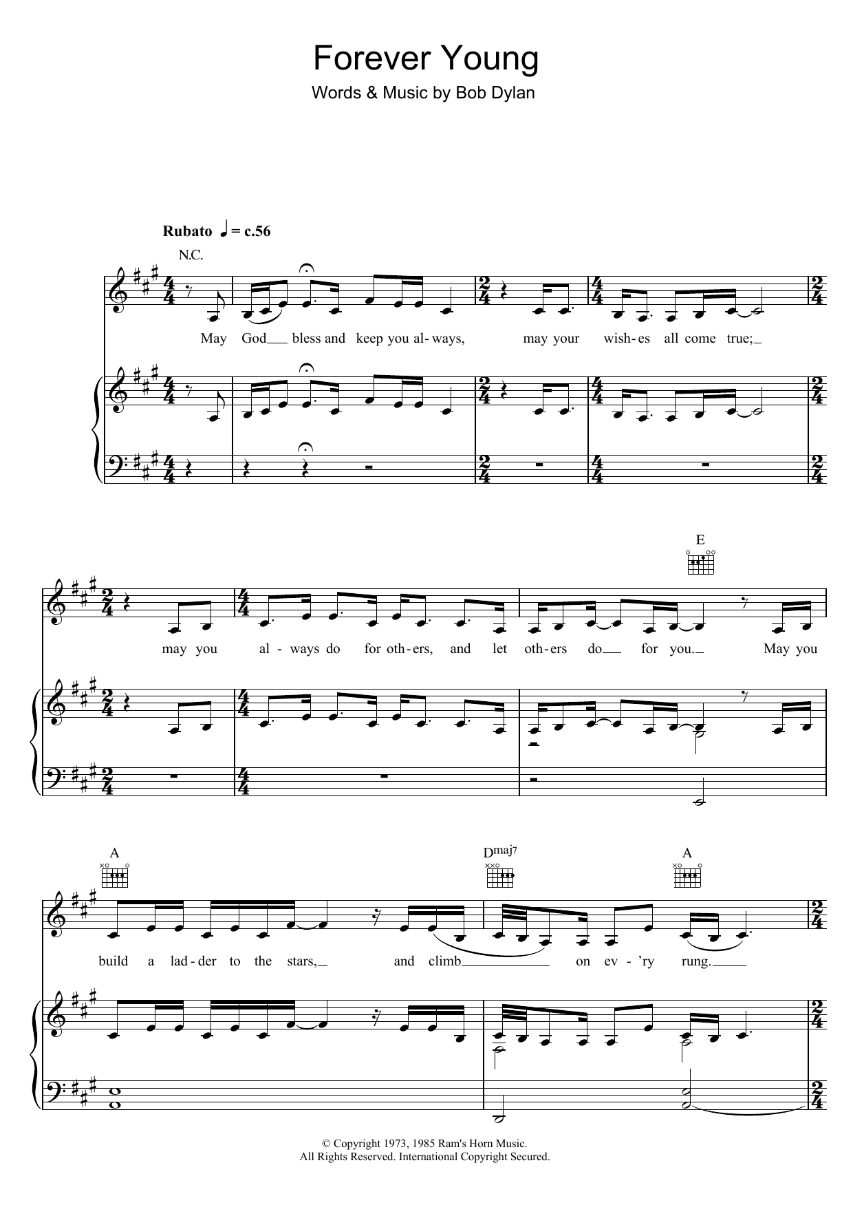 Louisa Johnson Forever Young Sheet Music