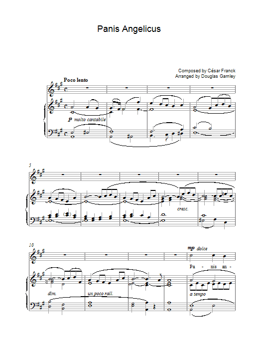 Luciano Pavarotti Panis Angelicus Sheet Music