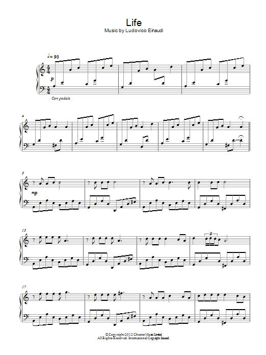 Ludovico Einaudi Life Sheet Music