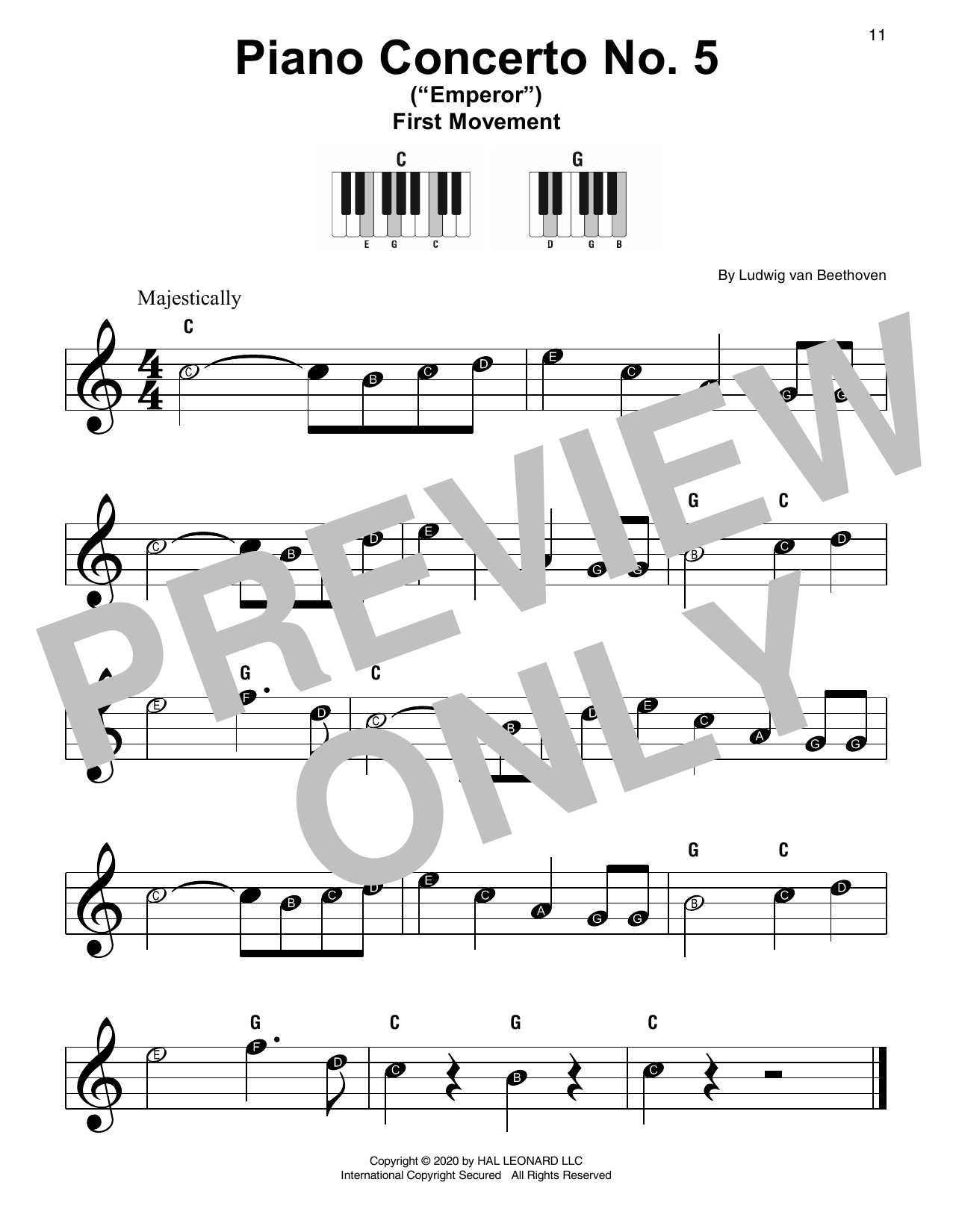 Ludwig van Beethoven Piano Concerto No. 5 In E-flat Major (