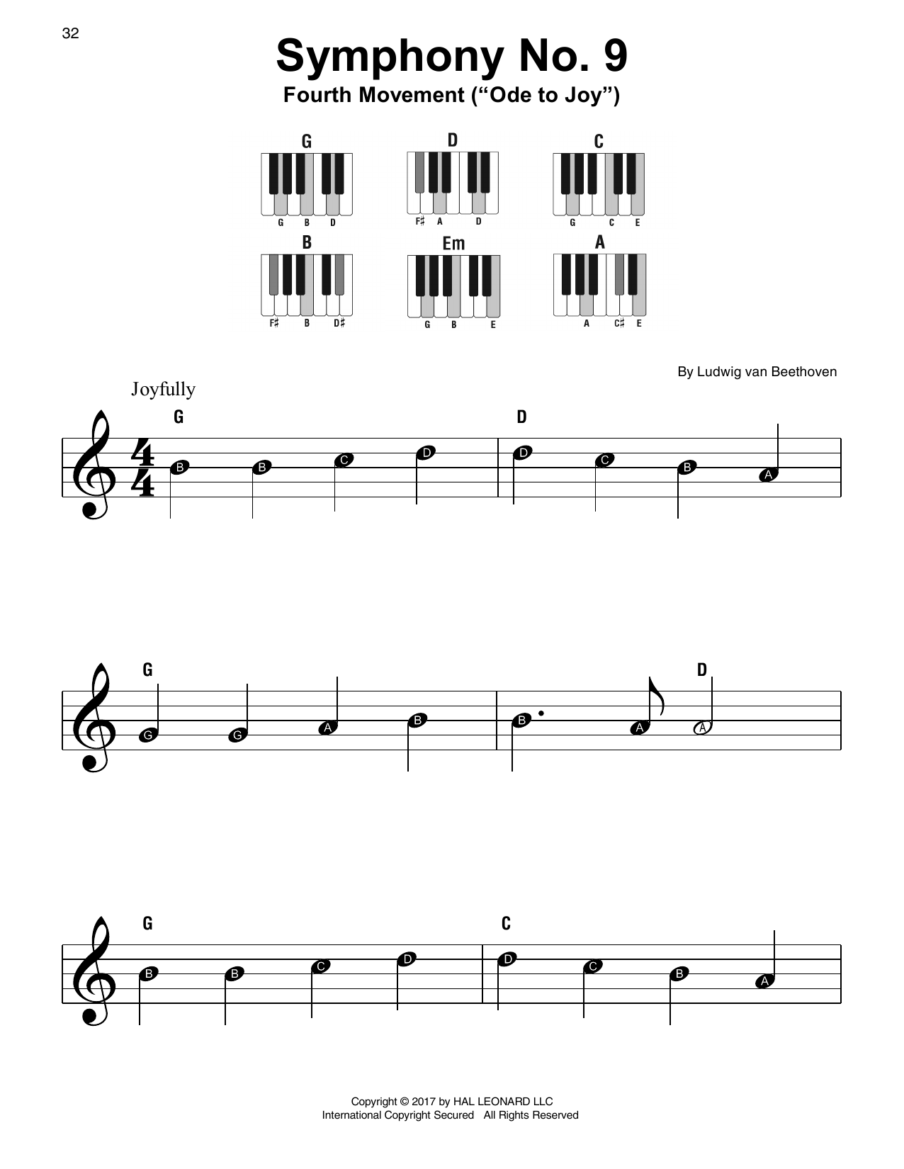 Ludwig van Beethoven Symphony No. 9, Fourth Movement Sheet Music