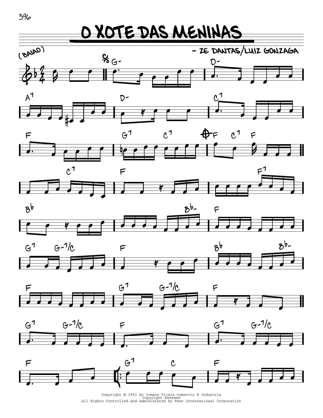 Luiz Gonzaga O Xote Das Meninas Sheet Music