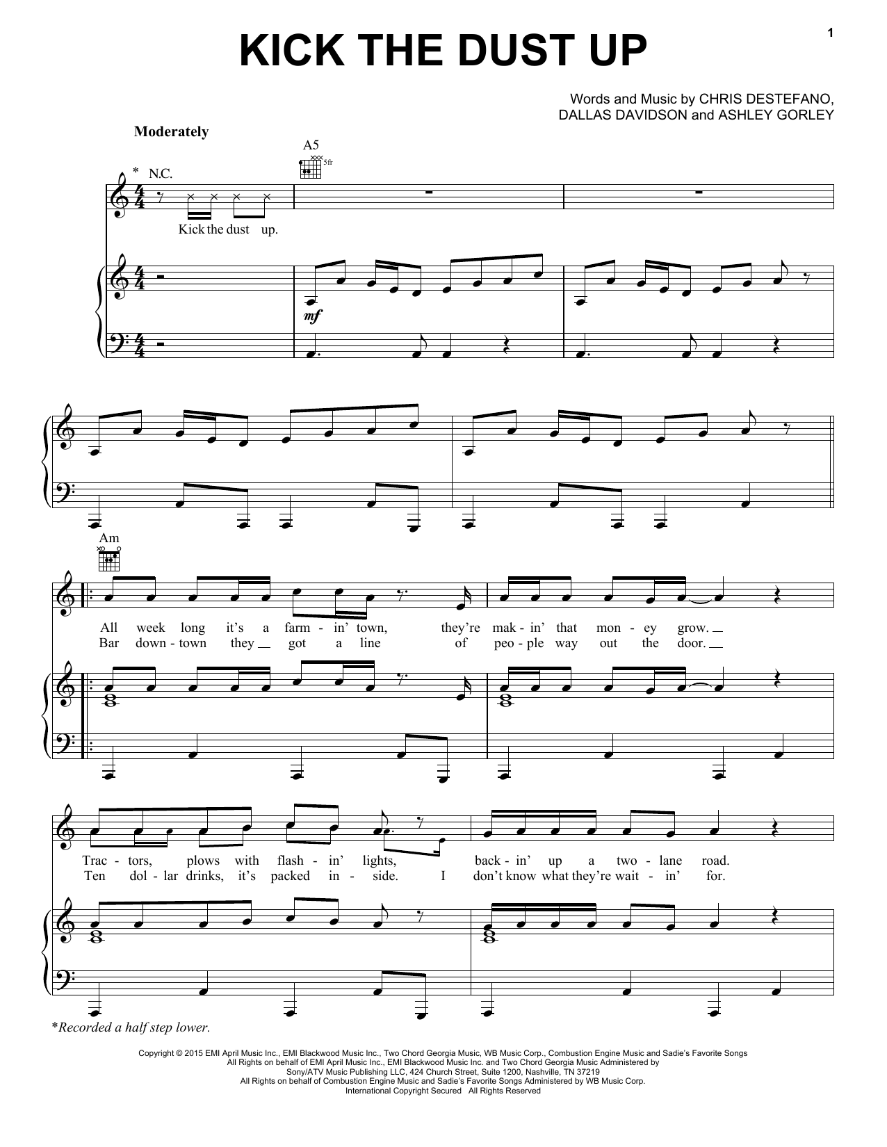 Luke Bryan Kick The Dust Up Sheet Music