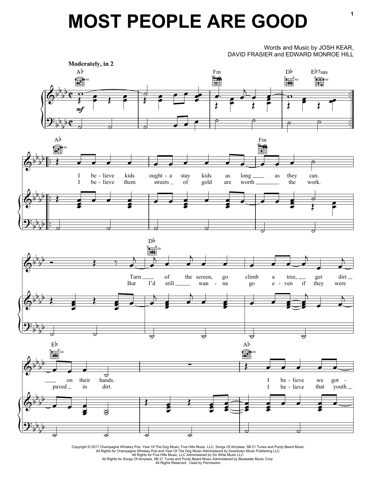 Luke Bryan Most People Are Good Sheet Music