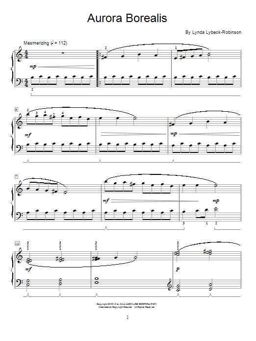 Lynda Lybeck-Robinson Aurora Borealis Sheet Music