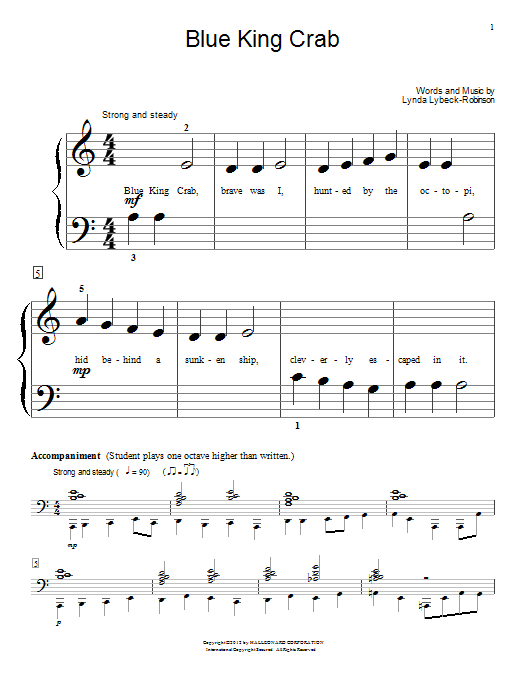 Lynda Lybeck-Robinson Blue King Crab Sheet Music