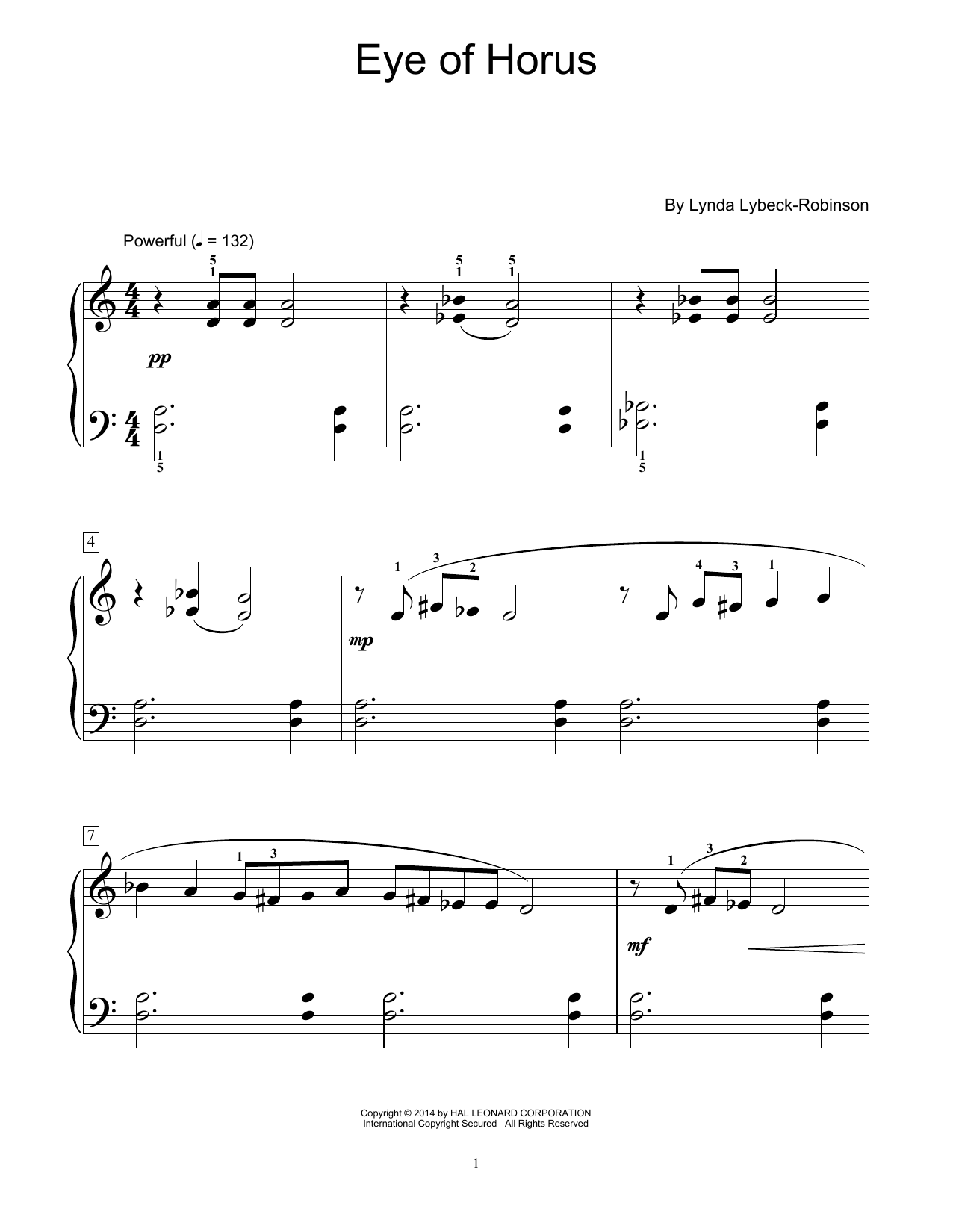 Lynda Lybeck-Robinson Eye Of Horus Sheet Music
