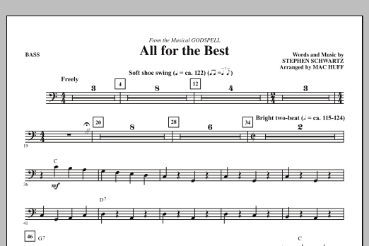 Mac Huff All For The Best - Bass Sheet Music
