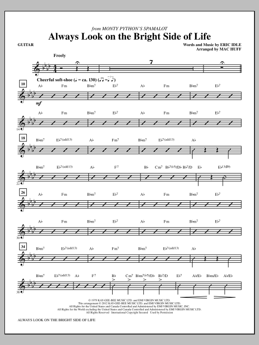 Mac Huff Always Look On The Bright Side Of Life - Guitar Sheet Music