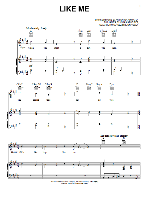 Maia Mitchell Like Me Sheet Music