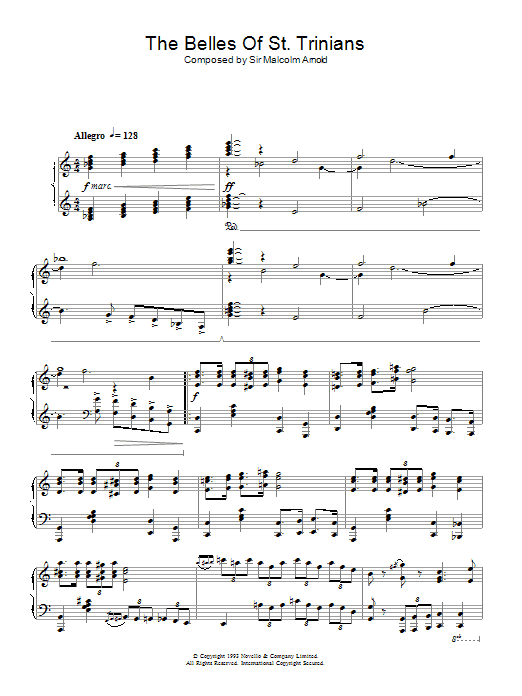 Malcolm Arnold The Belles Of St. Trinians Sheet Music