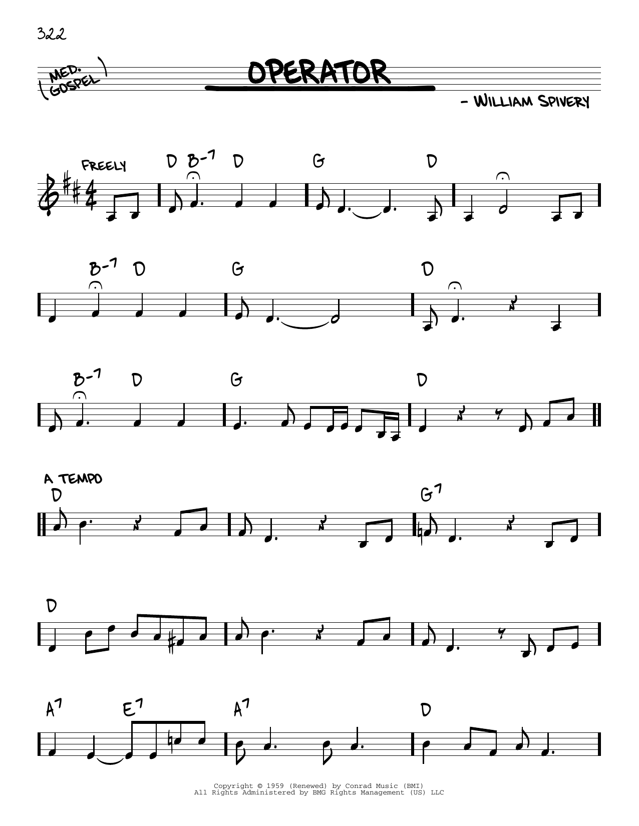 Manhattan Transfer Operator Sheet Music