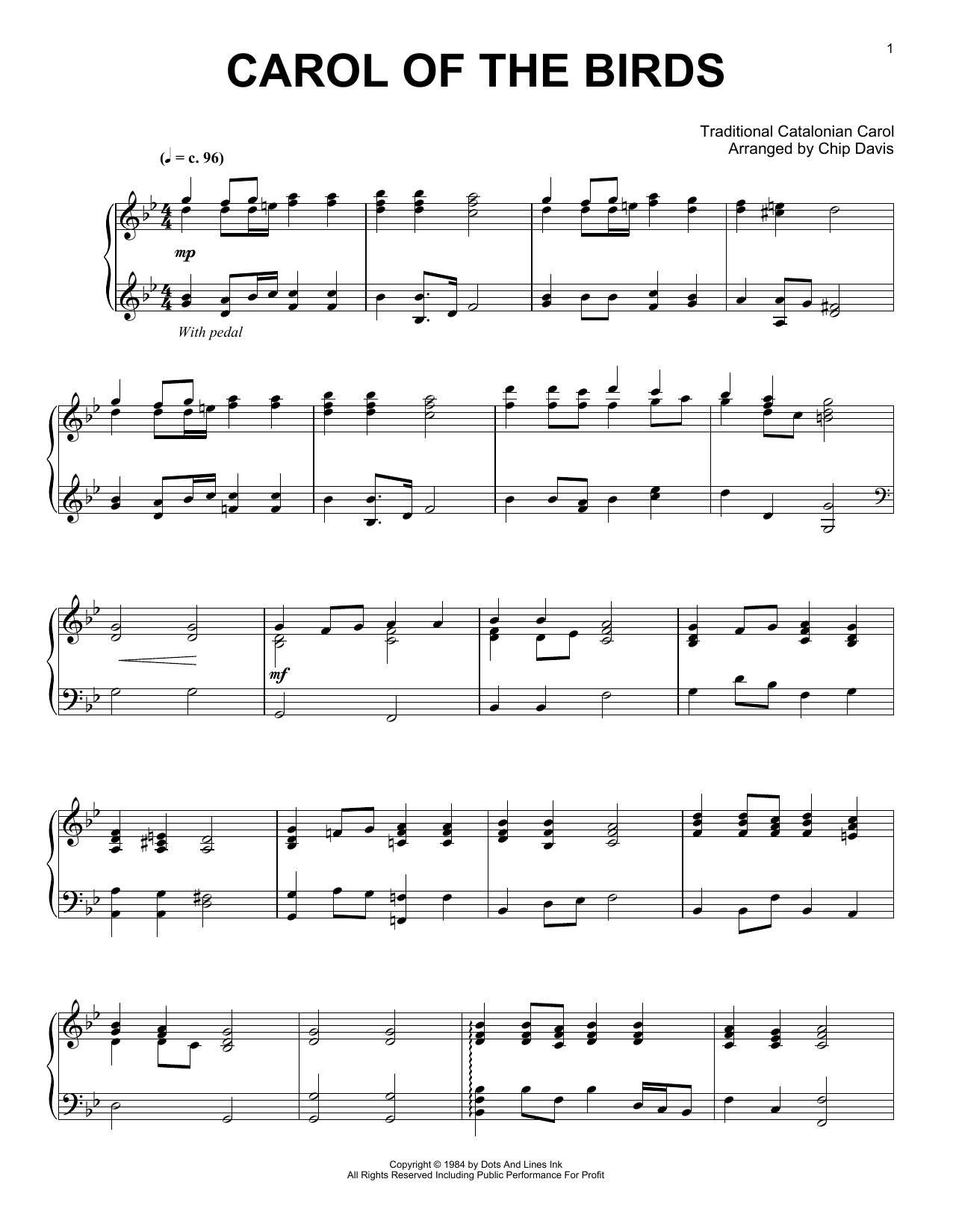 Mannheim Steamroller Carol Of The Birds Sheet Music
