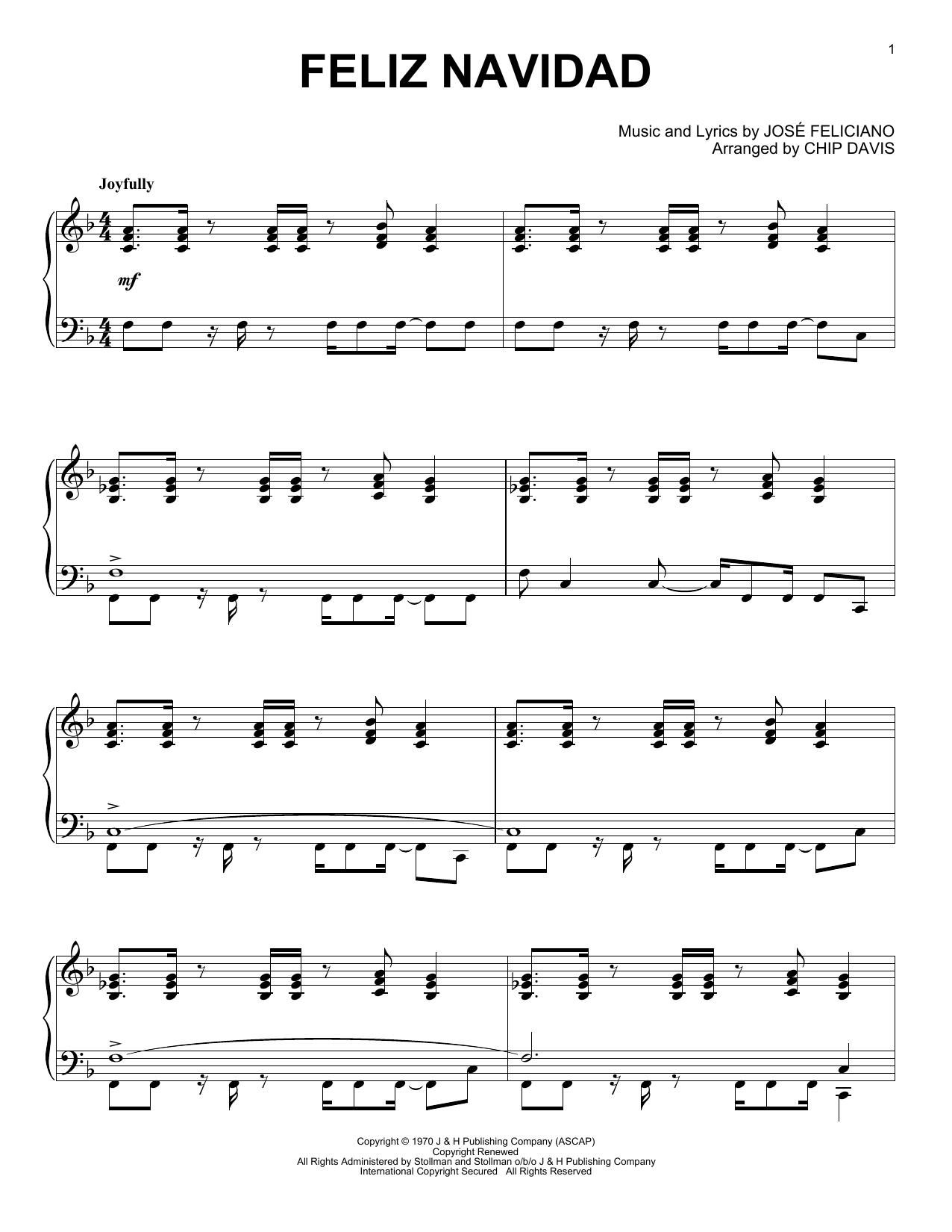 Mannheim Steamroller Feliz Navidad Sheet Music