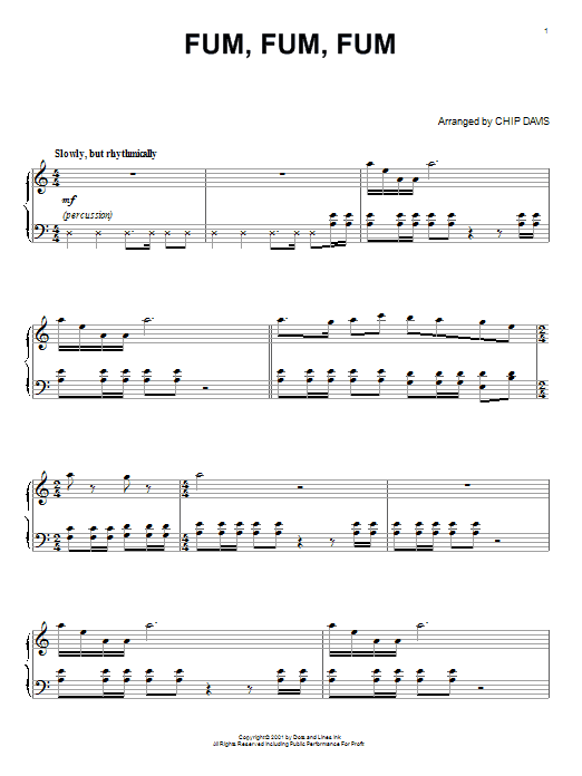 Mannheim Steamroller Fum, Fum, Fum Sheet Music