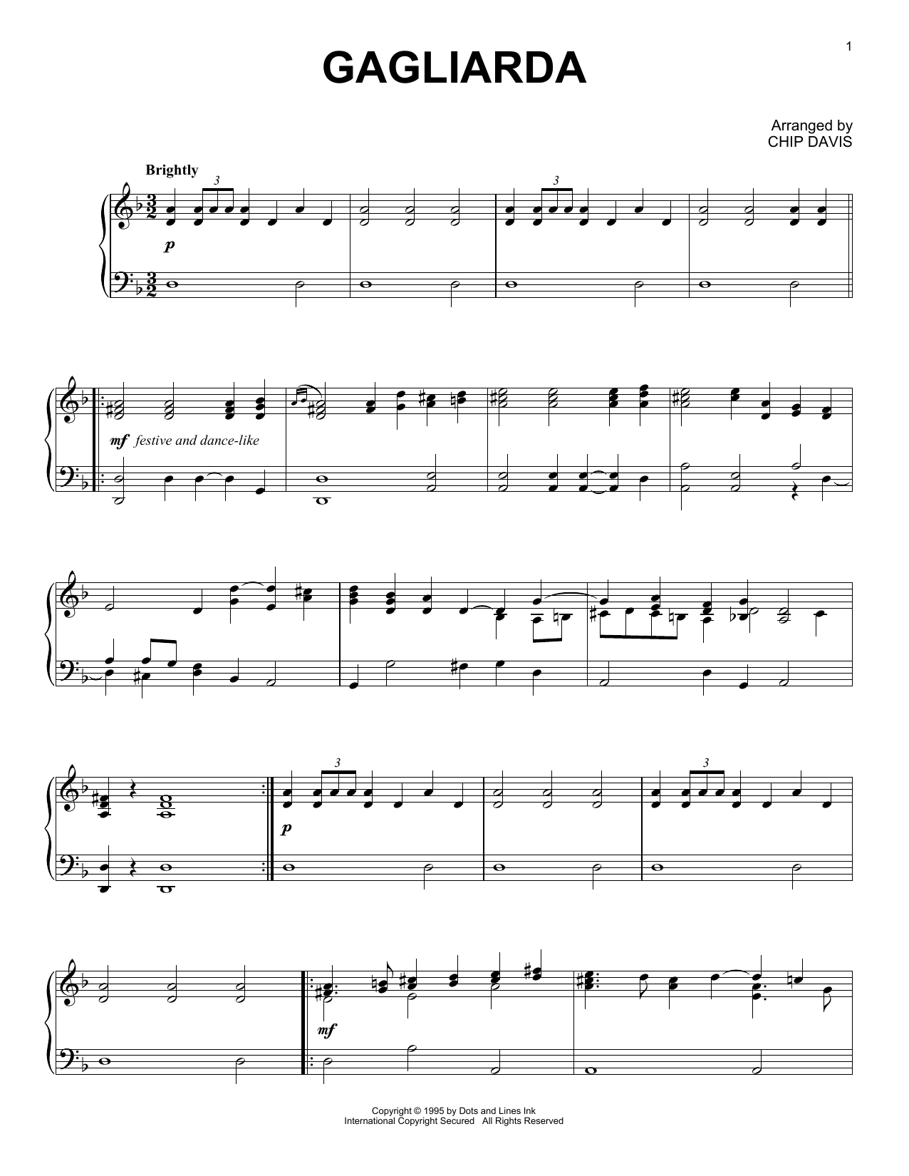 Mannheim Steamroller Gagliarda Sheet Music