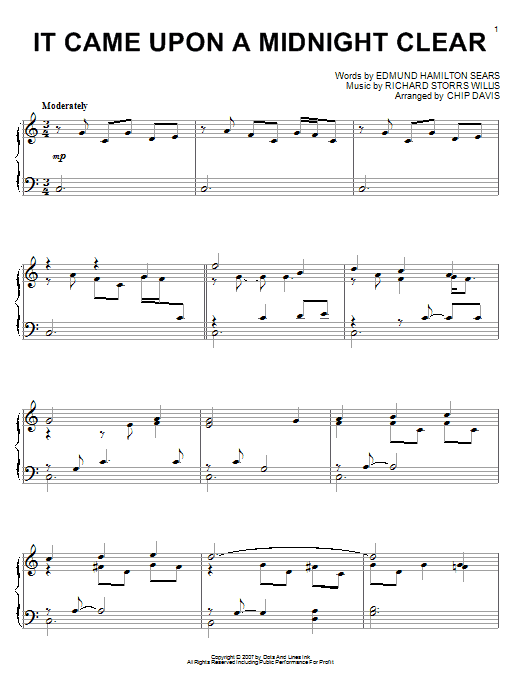 Mannheim Steamroller It Came Upon A Midnight Clear Sheet Music