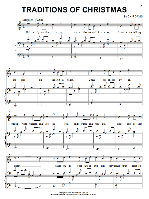 Mannheim Steamroller Traditions Of Christmas Sheet Music