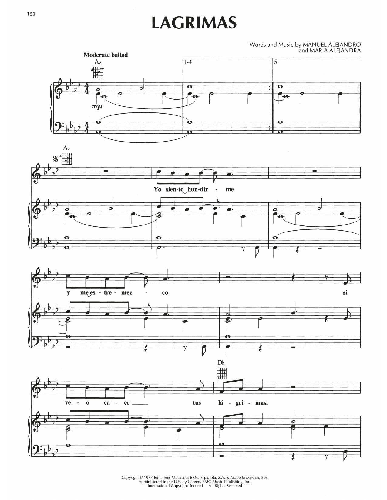 Manuel Alejandro Lágrimas Sheet Music