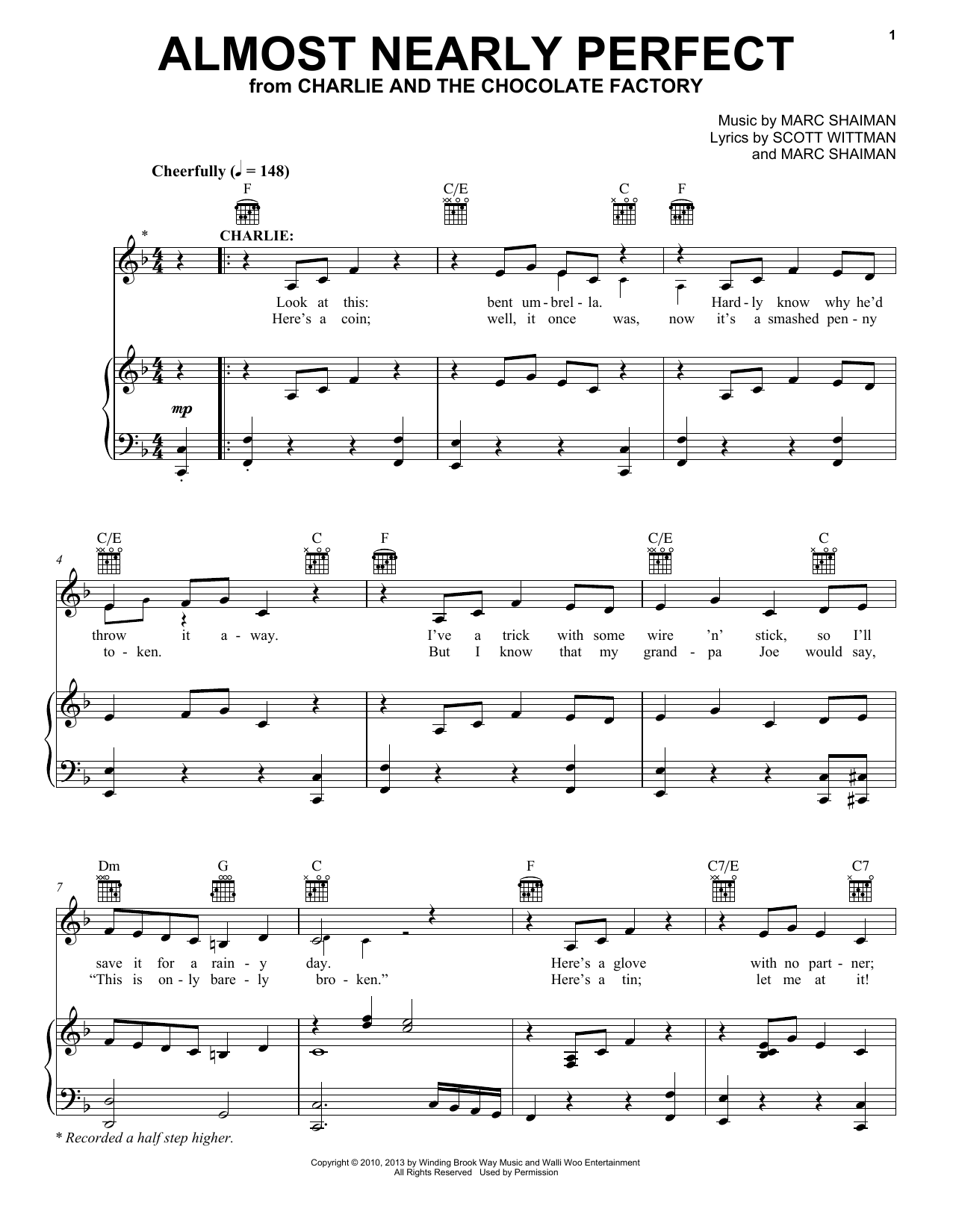 Marc Shaiman & Scott Wittman Almost Nearly Perfect Sheet Music