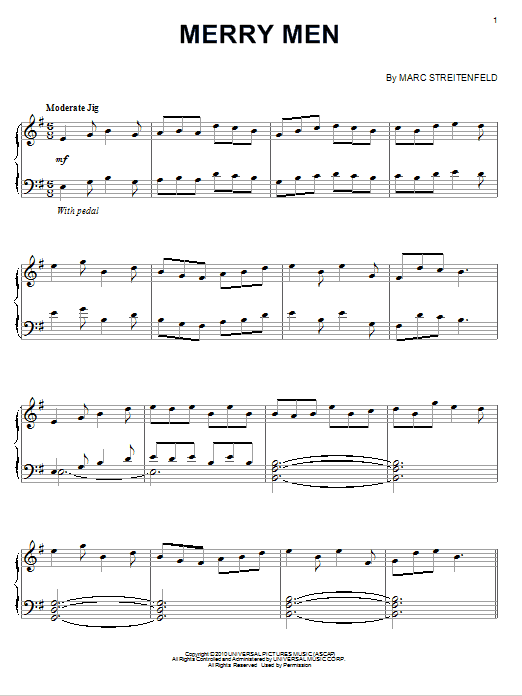 Marc Streitenfeld Merry Men Sheet Music
