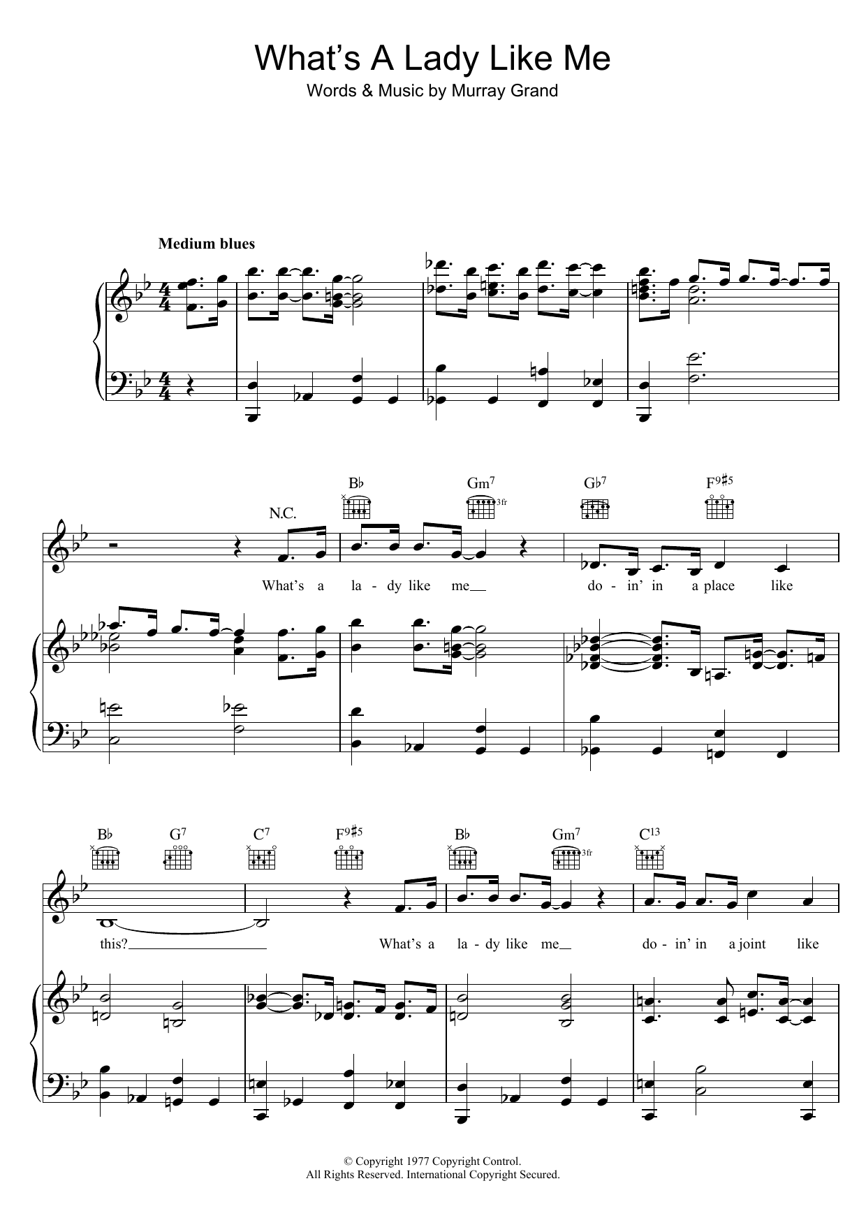 Marian Montgomery What's A Lady Like Me Sheet Music