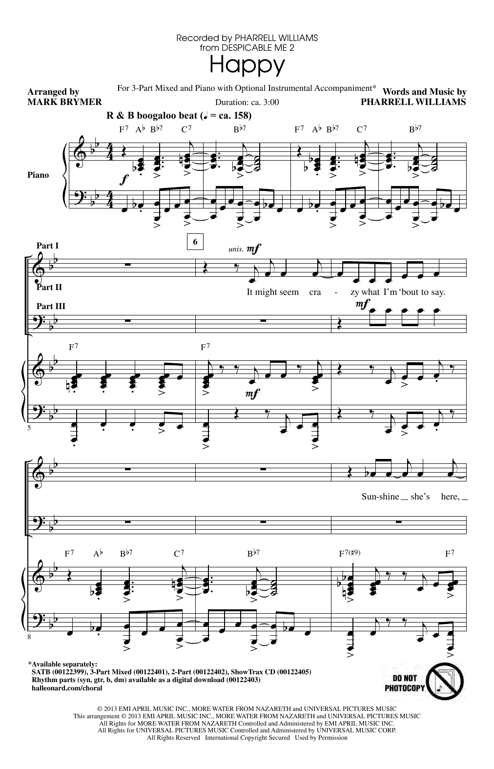 Mark Brymer Happy Sheet Music