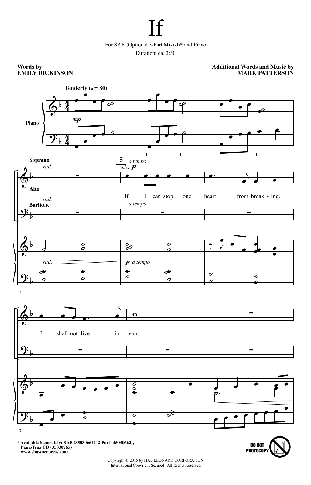 Mark Patterson If Sheet Music